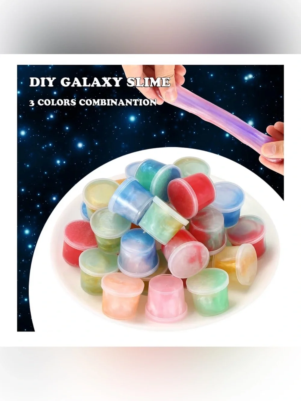 Galaxy Slime Party Favors 30 Pack, Stretchy, Non-Sticky, Non-Mess Party Favors